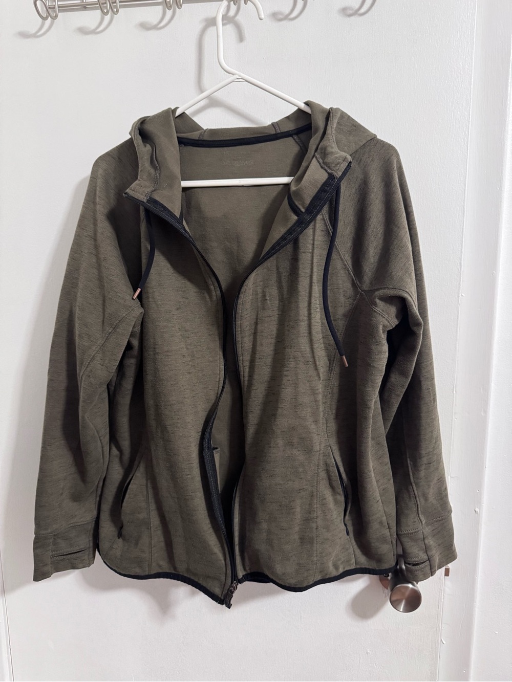 tek gear Olive Green Zip-Up Hoodie Jacket